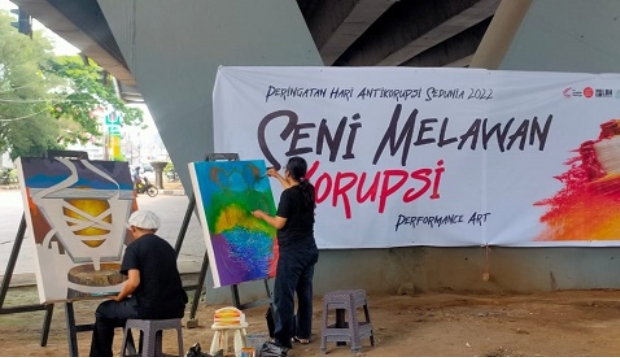 Peringati Hari Anti Korupsi se-Dunia, MARS Gelar Aksi Perfomance Art Seni Melawan Korupsi