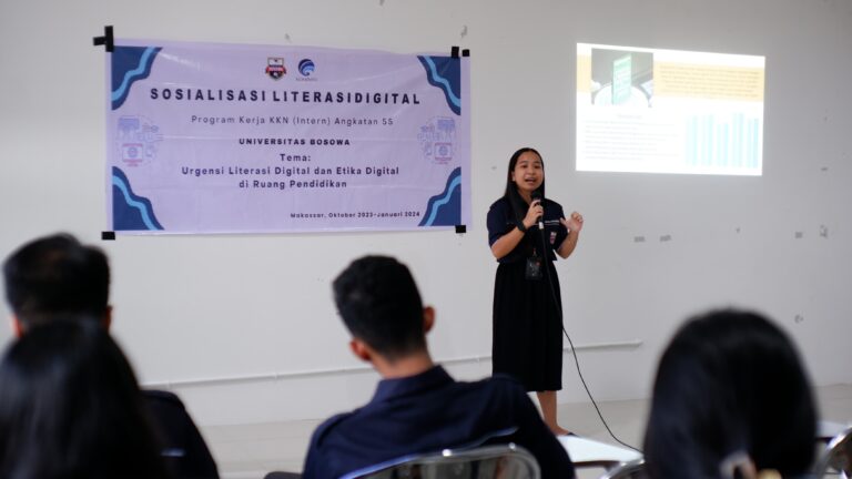 KKN Intern Angkatan 55 Unibos Sosialisasikan Literasi Digital ke Mahasiswa